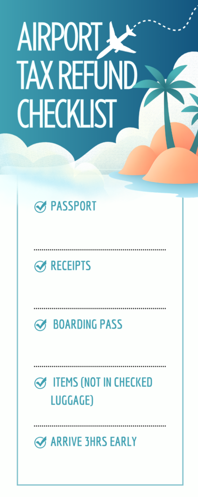 Korea tax refund checklist